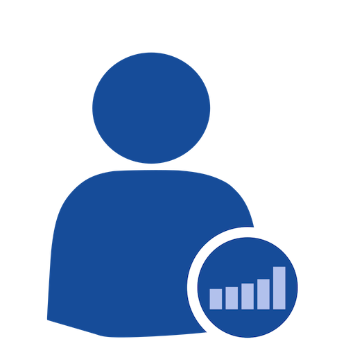 Optimisation researcher pictogram.